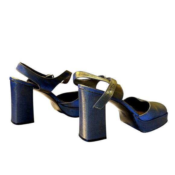 VTG 90s Kenneth Cole New York Women's Platform Sandals Heels 7.5 - Picture 1 of 8